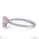 pink natural diamond heart cut east to west setting pave engagement ring platinum with platinum metal and heart shape diamond