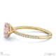 pink natural diamond heart cut east to west setting pave engagement ring yellow gold with 18k yellow gold metal and heart shape diamond