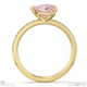 pink natural diamond heart cut east to west setting pave engagement ring yellow gold with 18k yellow gold metal and heart shape diamond