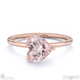 pink lab grown diamond east west heart cut solitaire engagement ring rose gold with 18k rose gold metal and heart shape diamond