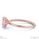 pink lab grown diamond east west heart cut solitaire engagement ring rose gold with 18k rose gold metal and heart shape diamond