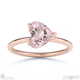 pink lab grown diamond east west heart cut solitaire engagement ring rose gold with 18k rose gold metal and heart shape diamond