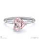 pink natural diamond heart cut east to west setting solitaire engagement ring platinum with platinum metal and heart shape diamond