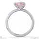 pink natural diamond heart cut east to west setting solitaire engagement ring platinum with platinum metal and heart shape diamond