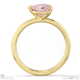 pink natural diamond heart cut east to west setting solitaire engagement ring yellow gold with 18k yellow gold metal and heart shape diamond