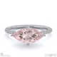 pink natural diamond marquise cut east to west setting pave engagement ring platinum with platinum metal and marquise shape diamond