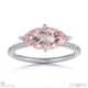 pink natural diamond east west emerald sidestones engagement ring rose gold with 18k rose gold metal and emerald shape diamond