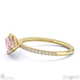 morganite marquise east west side stone engagement ring yellow gold with 18k yellow gold metal and marquise shape diamond