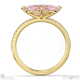 morganite marquise east west side stone engagement ring yellow gold with 18k yellow gold metal and marquise shape diamond