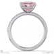 pink natural diamond east west radiant cut side stones engagement ring white gold with 18k white gold metal and radiant shape diamond