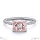 pink natural diamond east west radiant cut side stones engagement ring white gold with 18k white gold metal and radiant shape diamond