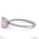 pink natural diamond east west radiant cut side stones engagement ring white gold with 18k white gold metal and radiant shape diamond