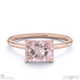 pink natural diamond radiant cut east to west setting solitaire engagement ring rose gold with 9k rose gold metal and radiant shape diamond