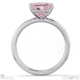 pink natural diamond east west radiant solitaire engagement ring white gold with 18k white gold metal and radiant shape diamond