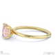 pink natural diamond radiant cut east to west setting solitaire engagement ring yellow gold with 9k yellow gold metal and radiant shape diamond