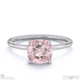 pink natural diamond cushion cut hidden halo engagement ring white gold with 18k white gold metal and cushion shape diamond
