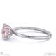 pink natural diamond cushion cut hidden halo engagement ring white gold with 18k white gold metal and cushion shape diamond
