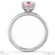 pink natural diamond cushion cut hidden halo engagement ring white gold with 18k white gold metal and cushion shape diamond
