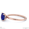 tanzanite hidden halo cushion cut solitaire engagement ring rose gold with 18k rose gold metal and cushion shape diamond