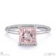 pink natural diamond princess cut hidden halo engagement ring white gold with 18k white gold metal and princess shape diamond