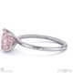 pink natural diamond princess cut hidden halo engagement ring white gold with 18k white gold metal and princess shape diamond