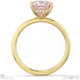 pink natural diamond princess cut hidden halo engagement ring yellow gold with 9k yellow gold metal and princess shape diamond