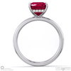 ruby princess cut hidden halo engagement ring white gold with 18k white gold metal and princess shape diamond
