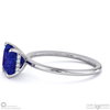 tanzanite princess cut hidden halo engagement ring platinum with platinum metal and princess shape diamond