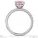 pink natural diamond hidden halo asscher side stone engagement ring white gold with 18k white gold metal and asscher shape diamond