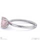 pink natural diamond asscher hidden halo solitare engagement ring white gold with 9k white gold metal and asscher shape diamond