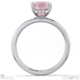 pink natural diamond asscher hidden halo solitare engagement ring white gold with 9k white gold metal and asscher shape diamond