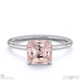 pink natural diamond asscher hidden halo solitare engagement ring white gold with 9k white gold metal and asscher shape diamond