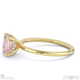 pink natural diamond asscher hidden halo engagement ring yellow gold with 9k yellow gold metal and asscher shape diamond