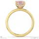 pink natural diamond asscher hidden halo engagement ring yellow gold with 9k yellow gold metal and asscher shape diamond