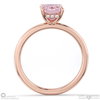 morganite emerald cut hidden halo engagement ring rose gold with 18k rose gold metal and emerald shape diamond