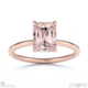 pink natural diamond emerald cut hidden halo engagement ring rose gold with 9k rose gold metal and emerald shape diamond