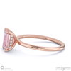 morganite emerald cut hidden halo engagement ring rose gold with 18k rose gold metal and emerald shape diamond
