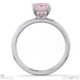 pink natural diamond emerald hidden halo solitare engagement ring white gold with 9k white gold metal and emerald shape diamond