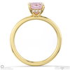 morganite emerald cut hidden halo engagement ring yellow gold with 18k yellow gold metal and emerald shape diamond