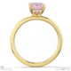 pink natural diamond hidden halo emerald cut solitaire engagement ring yellow gold with 18k yellow gold metal and emerald shape diamond