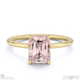 pink natural diamond hidden halo emerald cut solitaire engagement ring yellow gold with 18k yellow gold metal and emerald shape diamond