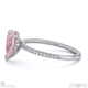 pink natural diamond pear cut hidden halo side stones engagement ring platinum with platinum metal and pear shape diamond