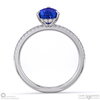 tanzanite pear cut hidden halo sidestones engagement ring white gold with 9k white gold metal and pear shape diamond