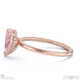 pink natural diamond pear cut hidden halo engagement ring rose gold with 9k rose gold metal and pear shape diamond