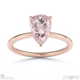 pink natural diamond pear cut hidden halo engagement ring rose gold with 9k rose gold metal and pear shape diamond