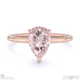pink natural diamond pear cut hidden halo engagement ring rose gold with 9k rose gold metal and pear shape diamond
