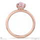 pink natural diamond pear cut hidden halo engagement ring rose gold with 9k rose gold metal and pear shape diamond