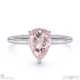 pink natural diamond pear cut hidden halo engagement ring white gold with 18k white gold metal and pear shape diamond