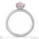 pink natural diamond pear cut hidden halo engagement ring white gold with 18k white gold metal and pear shape diamond