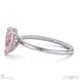pink natural diamond pear cut hidden halo engagement ring white gold with 18k white gold metal and pear shape diamond